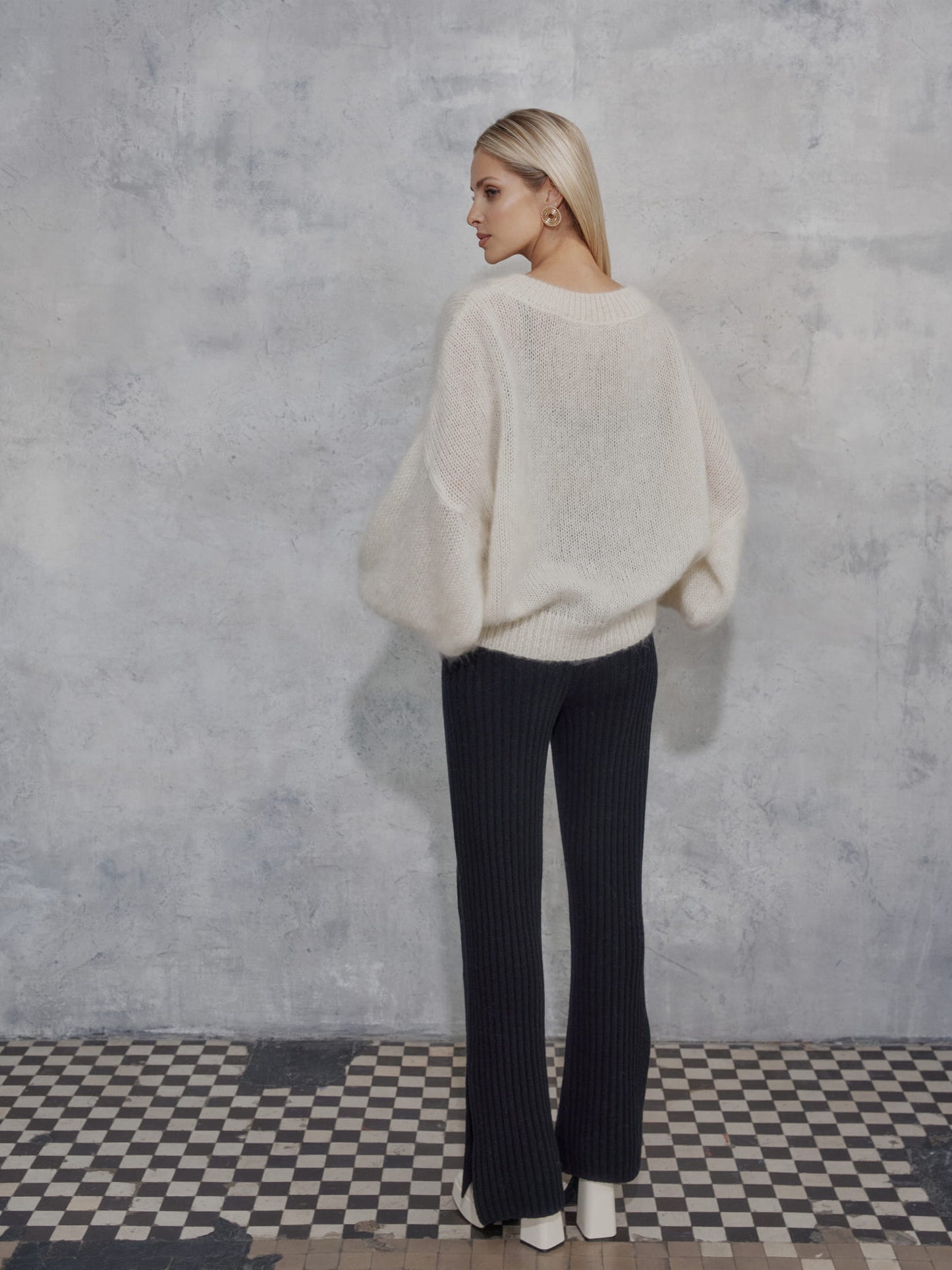 NOELLE baltas megztinis