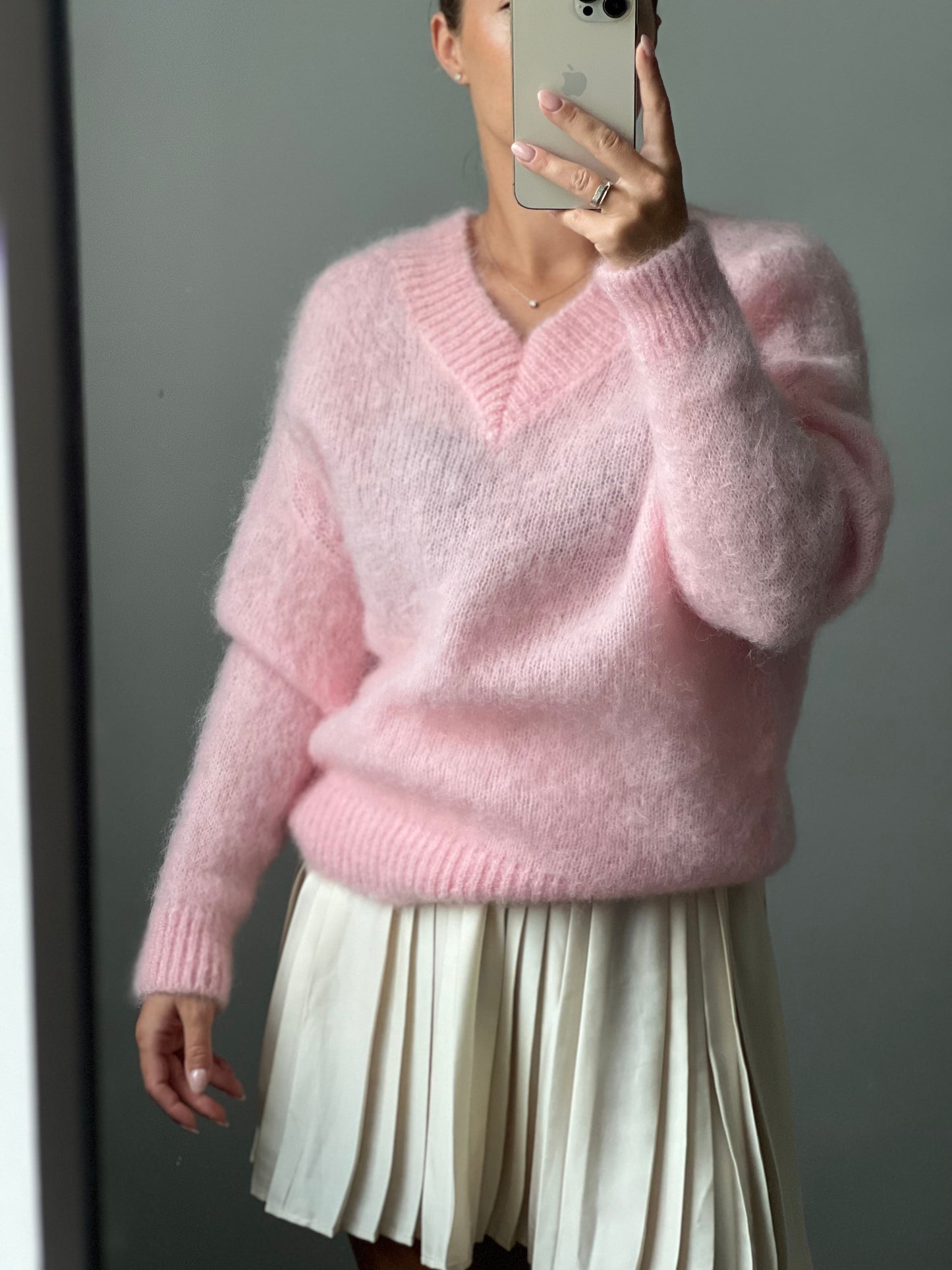 GABRIELLE rausvas megztinis