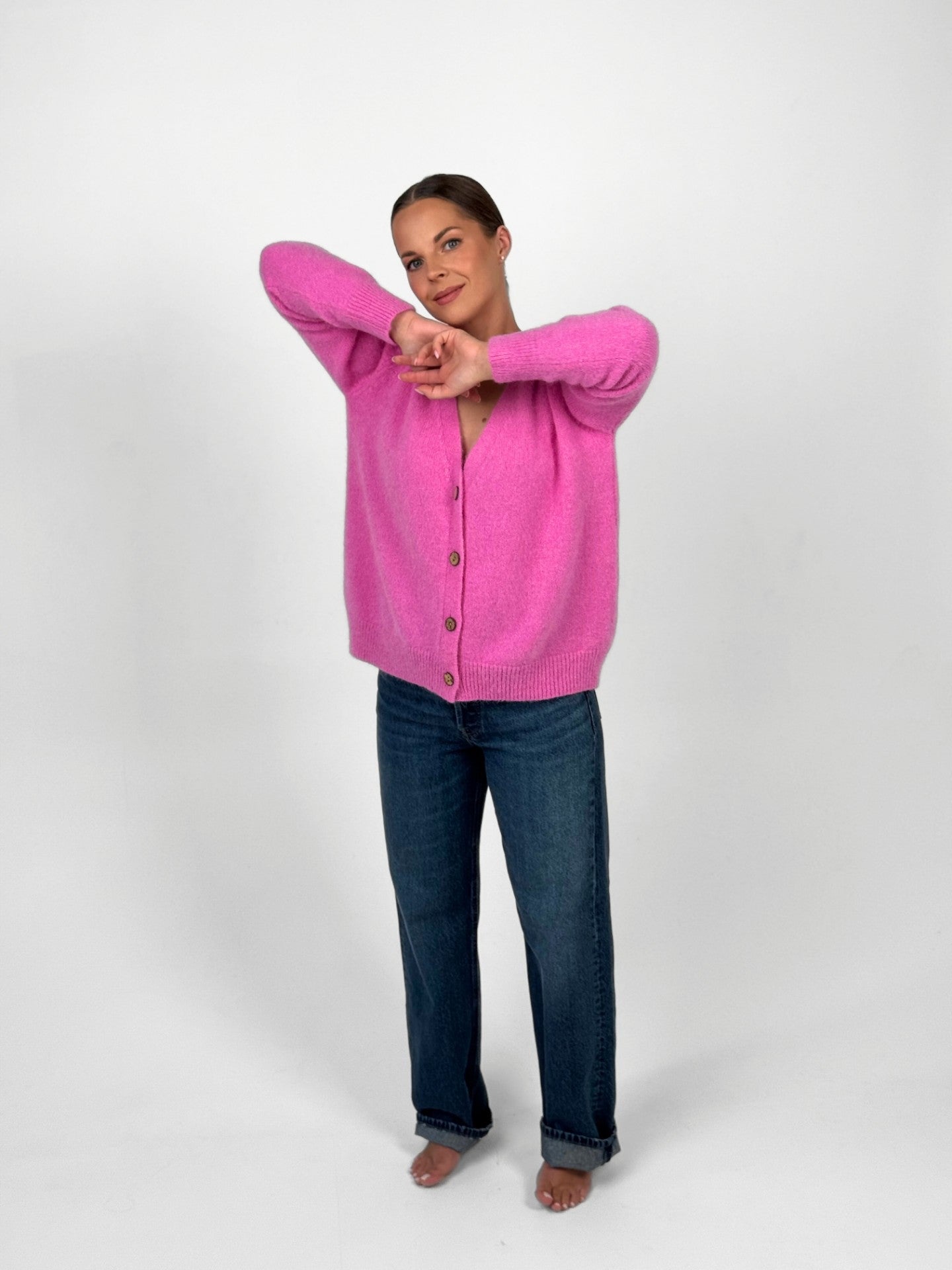 CAMILLE rožinis megztinis