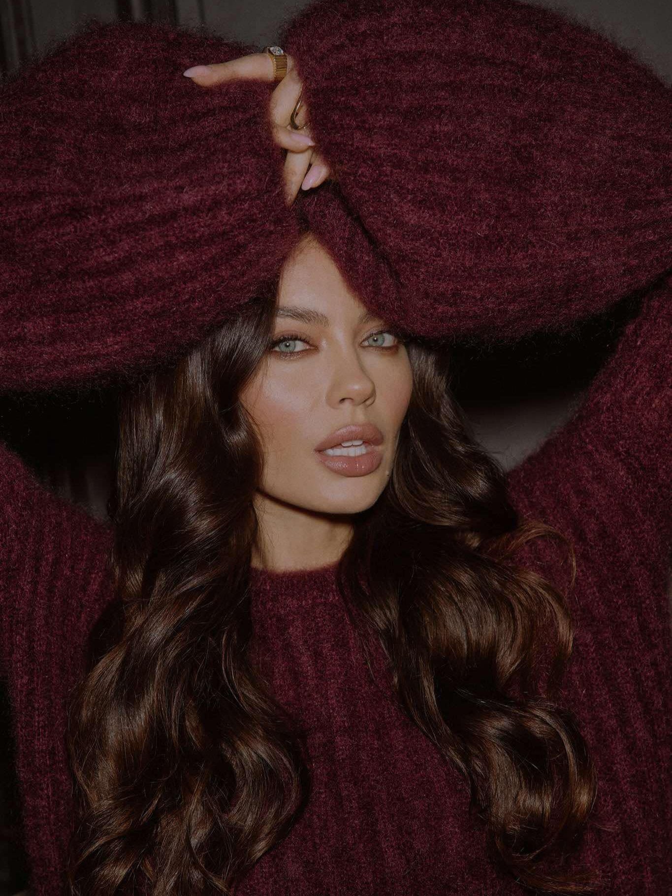 EMILY bordo megztinis