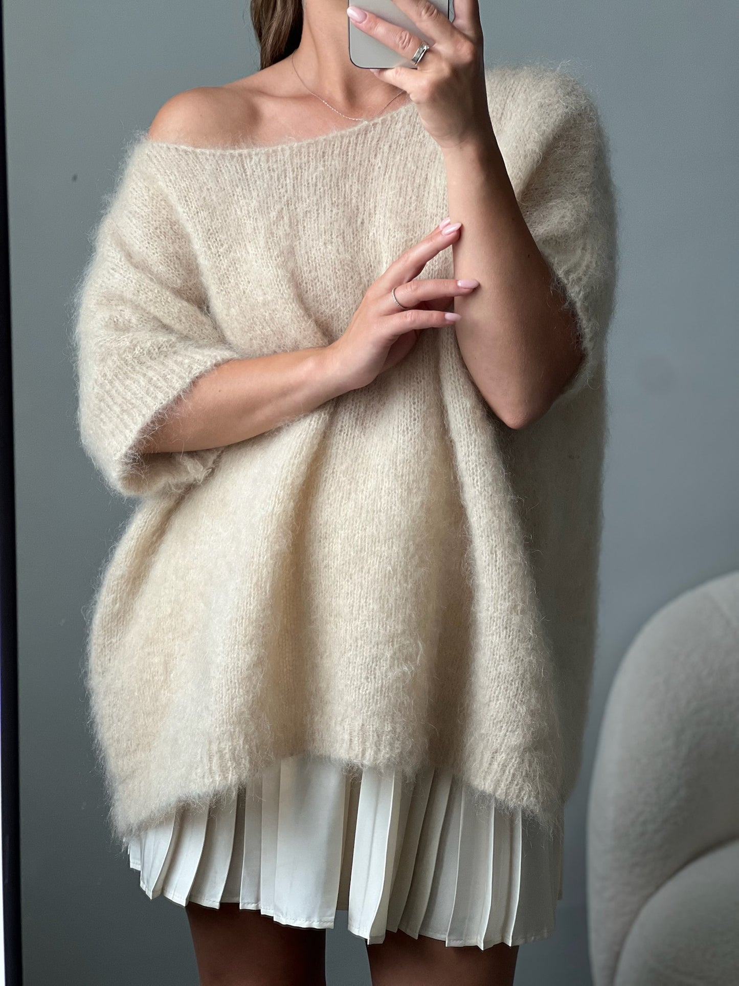 ELODIE rusvas megztinis