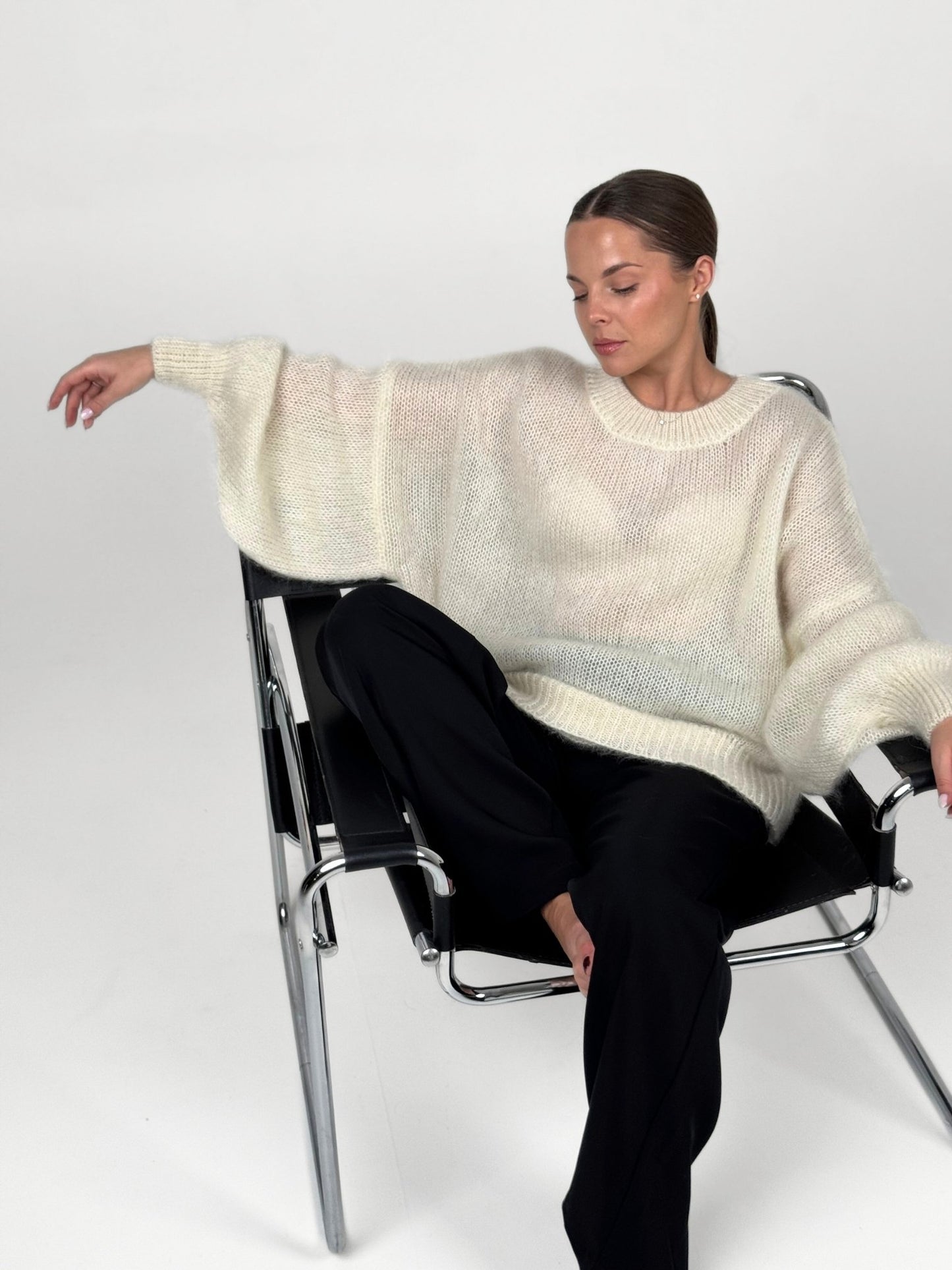 NOELLE baltas megztinis