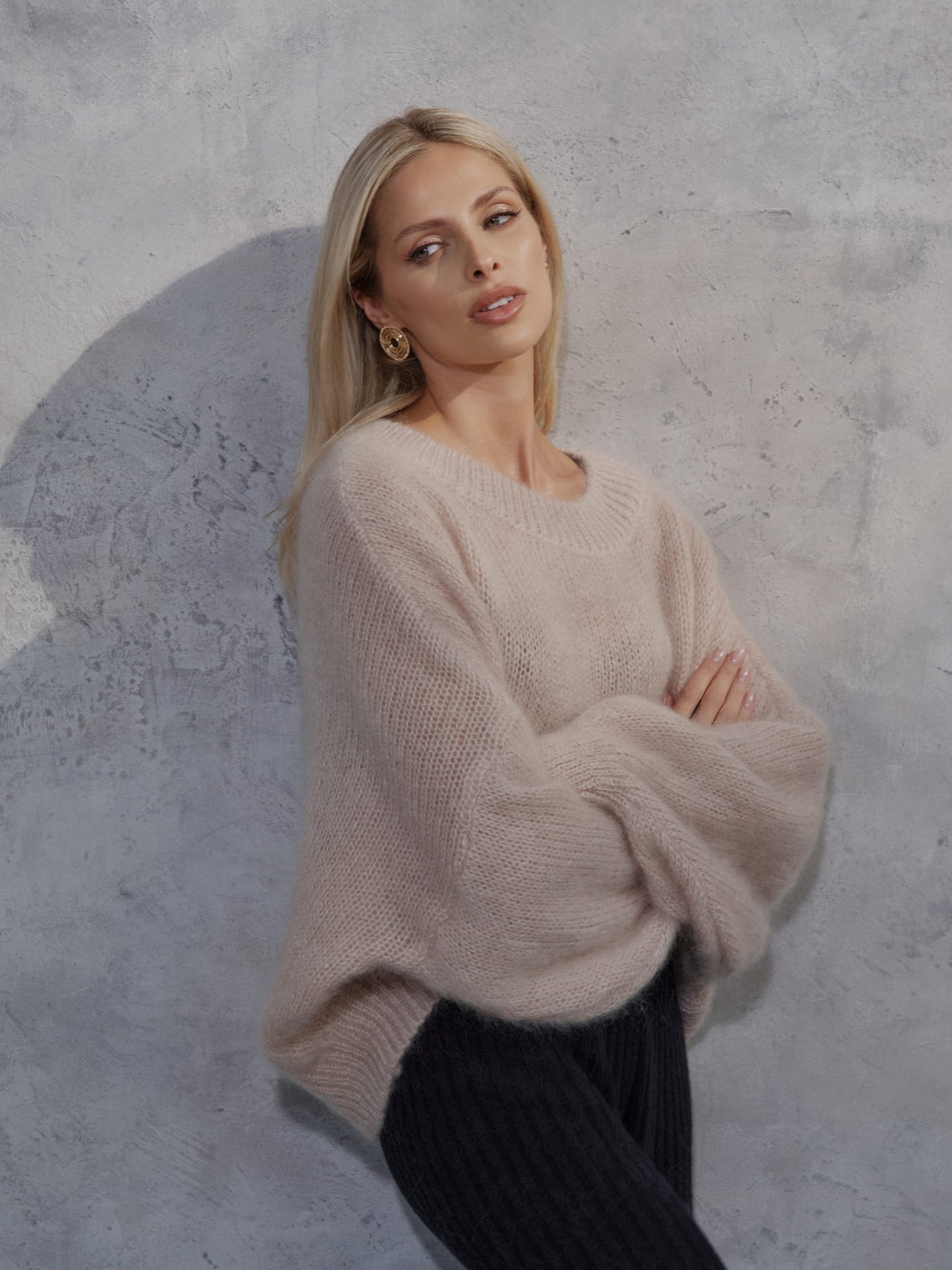 NOELLE pudrinis megztinis