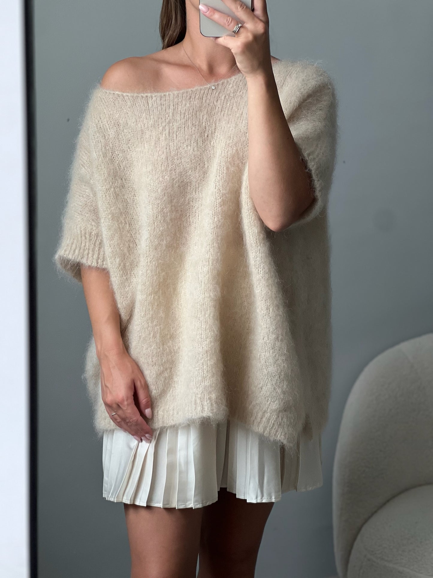 ELODIE rusvas megztinis