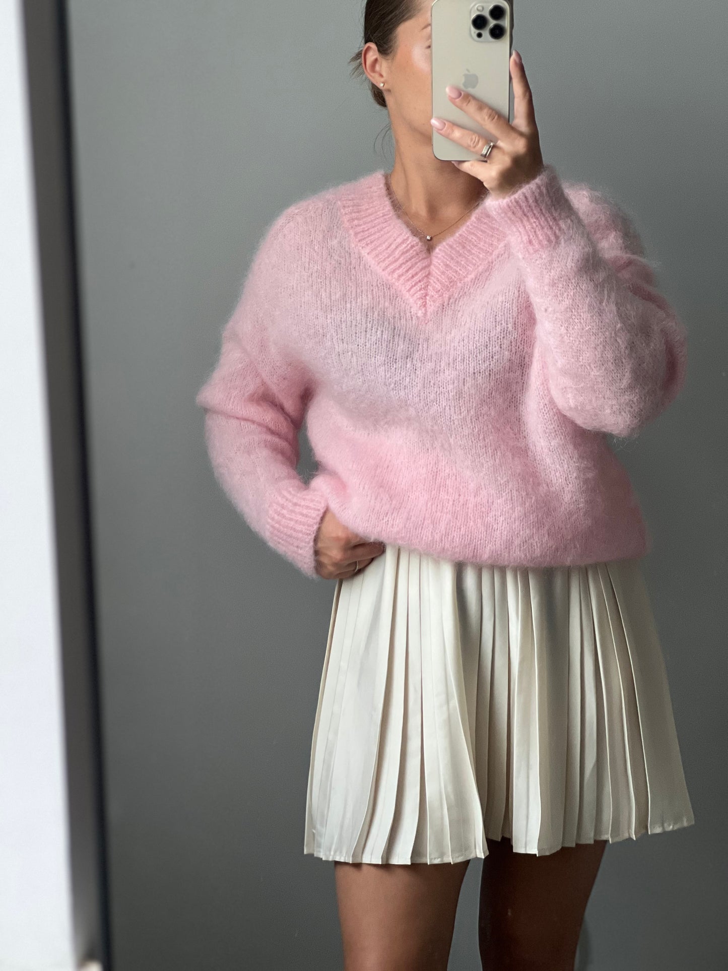 GABRIELLE rausvas megztinis