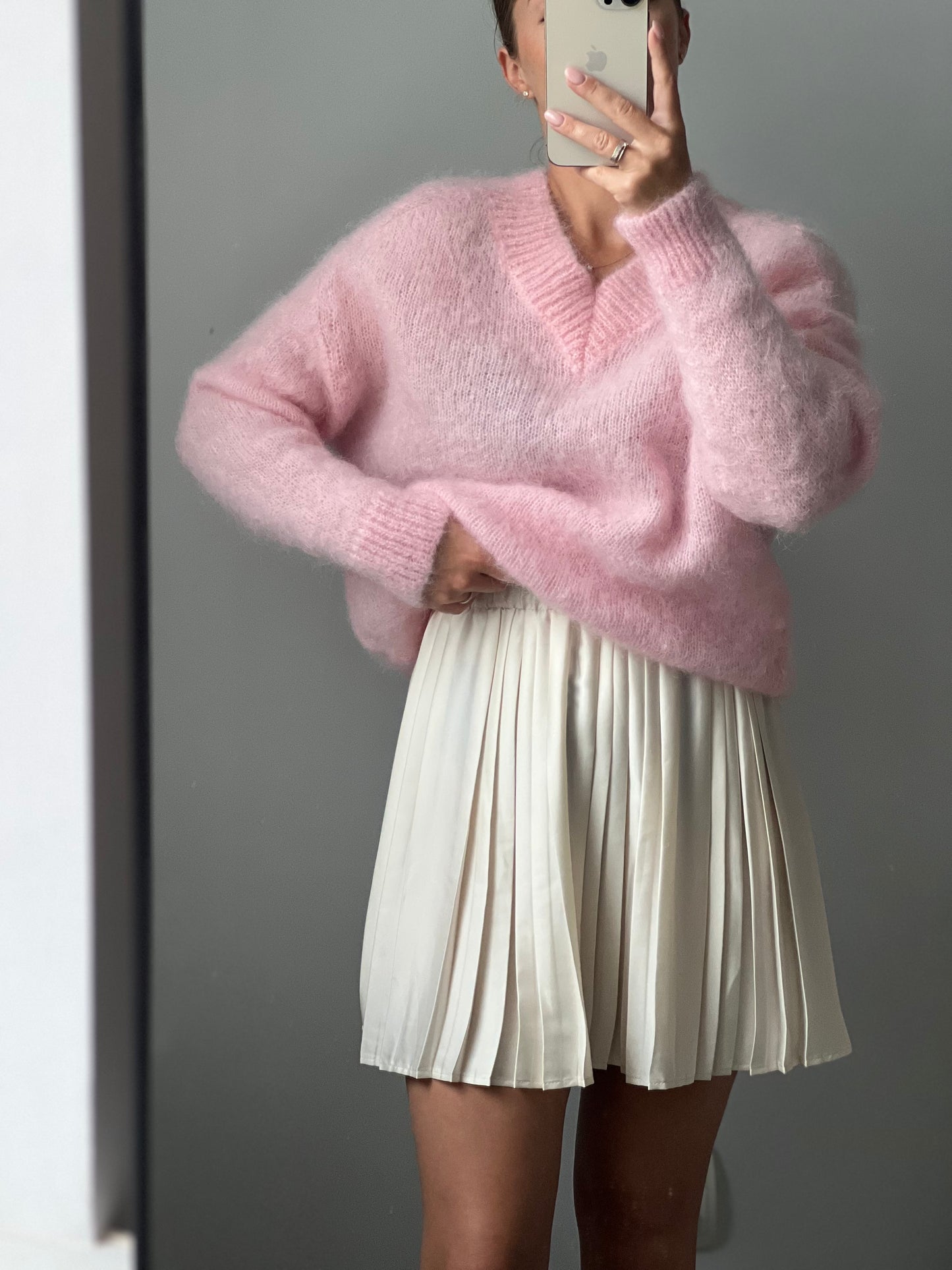 GABRIELLE rausvas megztinis