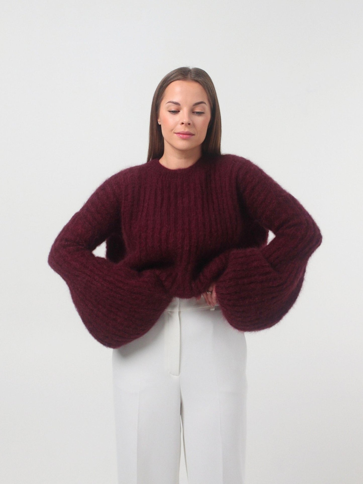 EMILY bordo megztinis