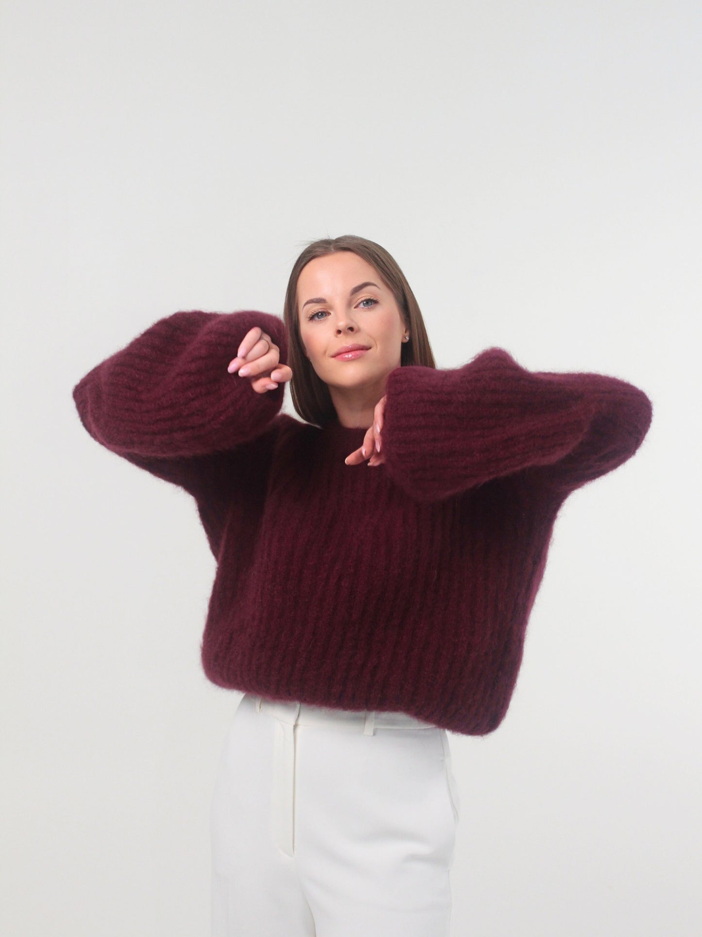 EMILY bordo megztinis