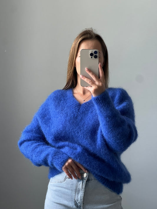 GABRIELLE mėlynas megztinis