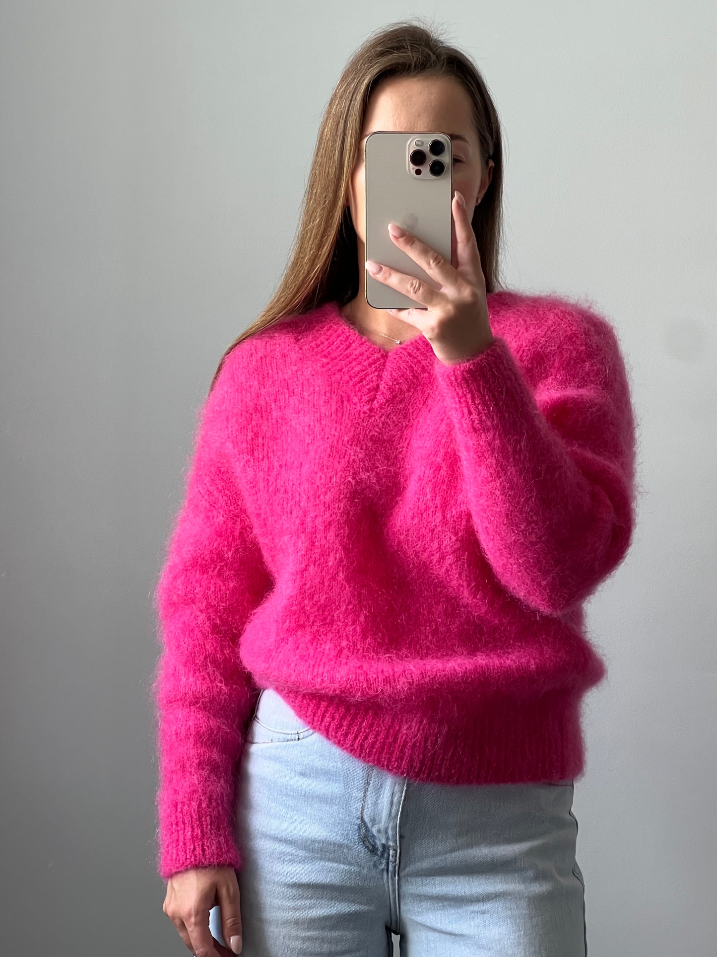 GABRIELLE rožinis megztinis